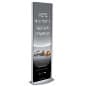 24" x 72" Floor Standing Poster Holder, Curved, Double-Sided