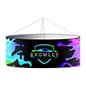 Round Hanging Ceiling Banner with Custom Printed Stretch Fabric, Tapered Design