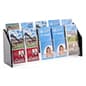 10-Pocket Recycled Acrylic Brochure Holder for Tabletop, Fits 4 x 9 Pamphlets - Black