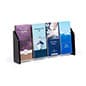 4-Pocket Acrylic Brochure Holder for Tabletop, Fits 4 x 9 Pamphlets - Black