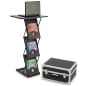 40” Tall Folding Magazine Rack, 3 Literature Pockets, Tabletop