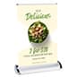 Custom Tabletop Banner Stands, Retractable, Chrome Endcaps - Silver