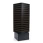Slatwall Cube Tower for Floor, 4 Sides, Rotating - Black