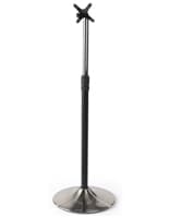 TV Mount Pole Perfect for Digital Signage Black and Silver TV Mount Pole