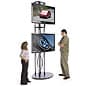 10' Portable TV Stand w/ 2 Mounts for Monitors up to 60", Truss-like - Black