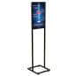 14" x 22" Floor Standing Poster Holder, Top Insert, Double-Sided - Black