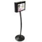 Key Drop Box with 11 x 7.5 Sign Holder, Lock & Floor Stand - Black