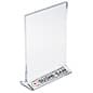 Acrylic Countertop Sign Holder, Custom Printed, T-Style - Clear