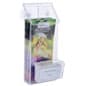 Outdoor Acrylic Brochure Window Rack, 4"w, Business Card Pocket, Suction Cups - Clear