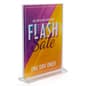 Recycled Acrylic Countertop Sign Holder, Top Insert, T-Style Design - Clear