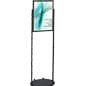 Floor Standing Poster Holder, Top Loading, Double-Sided, Wheels