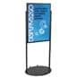 Floor Standing Poster Holder, Top Loading, Double-Sided, Wheels