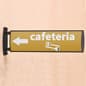 Curved Sign Holder, Wall or Ceiling, Doubled Sided, Snap-out Lens - Black