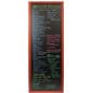 18" x 56" Write-On Board, Wall Mount, Chalk & Wet Erase, Red Mahogany Frame