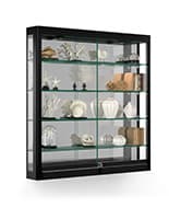LED Wall Showcase, 6" Deep Shelves Illuminating LED Wall Showcase
