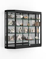 Wall Mounted LED Display Cabinet, Sliding Glass Doors Wall Mounted LED Display Cabinet, Ships Fully Assembled