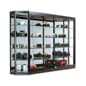 5x3 LED Wall Mounted Display Case w/Mirror Back, Sliding Doors, Locking - Black