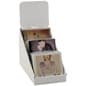 Cardboard Display, 3 Tiers, Removable Header, 18 CDs/15 DVDs - White
