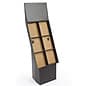 3-Tiered Cardboard Magazine Floor Stand, 8.5"w, Header, Ships Flat