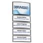 Curved Adhesive Wall Sign Holder, Snap-Out Lens, Multiple Name Plates - Black
