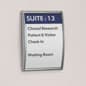 Curved Adhesive Wall Sign Holder, Snap-Out Lens