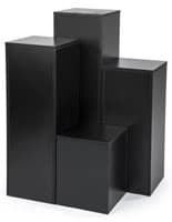 Collapsible Display Cubes for Floor Black Collapsible Display Cubes
