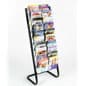 10-Tiered Metal Wire Literature Floor Stand, 8.5"w, 20 Pockets - Black