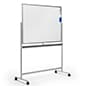 Write-On Board, Floor Stand w/ Wheels, Dry Erase, Double Sided - Silver