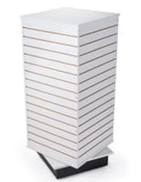 Slatwall Cube for Retail Floor Displays Four-Sided Slatwall Cube