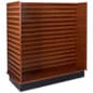 H-Shaped Slatwall Gondola Fixture, Base Wheels - Cherry