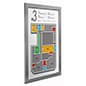 8.5" x 11" Wall Mounted Sign Holder, Hinged Door Frame, Non-Glare Lens