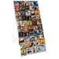 10-Tiered Wire Literature Floor Stand, 4"/8.5"w, Open Shelves, Header - White