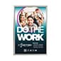 Sign Holder for Window, Snap Frame, Non-Glare Lens, Double-Sided - Silver