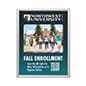 Wall Mounted Sign Holder with Snap Open Frame, Non-Glare Lens, Portrait or Landscape