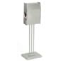 Metal Ballot Box with 2 Side Pockets & Lock, Floorstanding - Silver