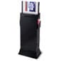 Metal Ballot Box w/ 2 Side Pockets, Lock & 17 x 11 Header, Floorstanding - Black