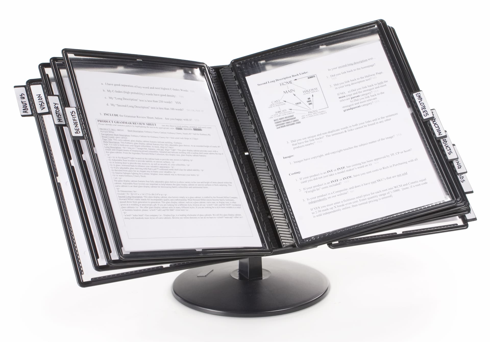 Desktop Reference Guide Ladder System Desktop Reference Guide | (10) Double-Sided Pockets | Displays2Go