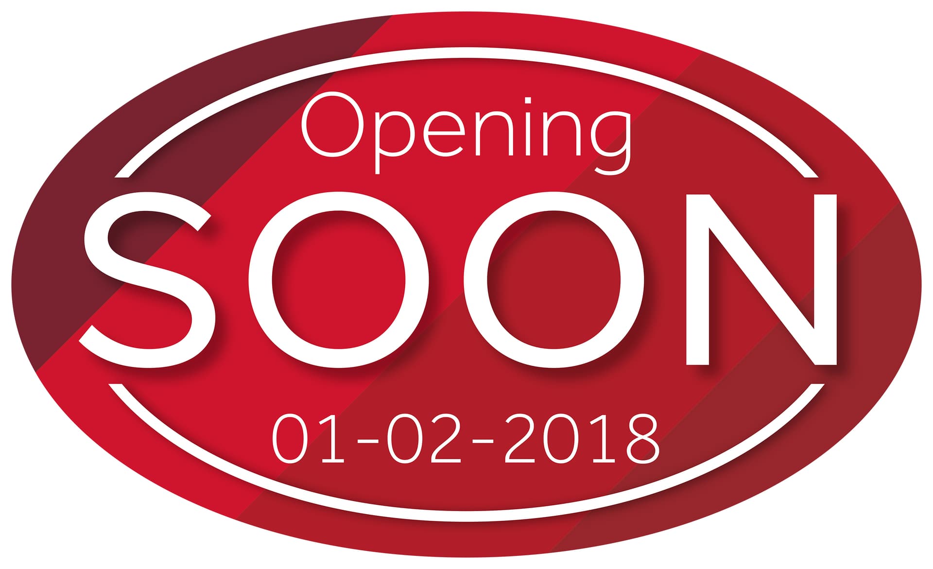 Soon Red Large Red OPENING SOON Promotional Floor Decal | 36” x 60” | Displays2Go