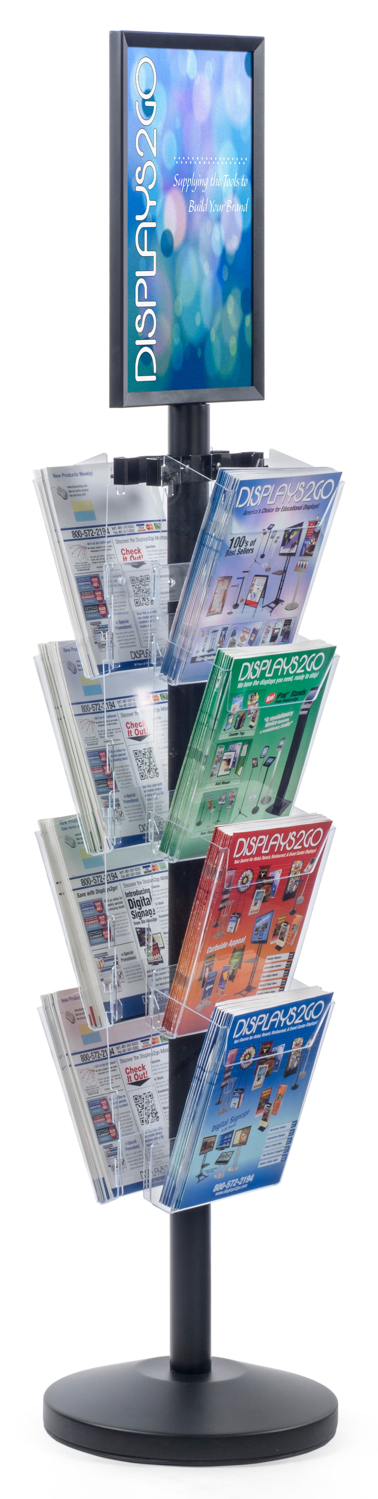 Sign Post Book 11” x 17” Sign Post with 8 Clear Literature Pockets | Displays2Go