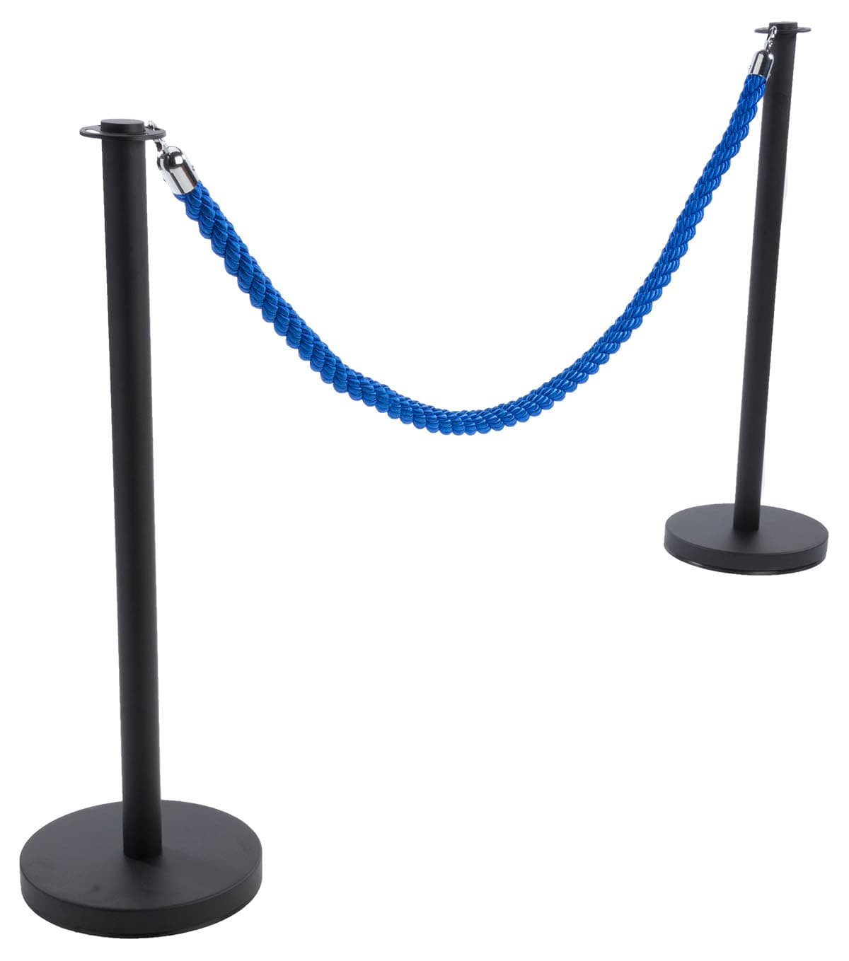 Queueing Line Rope Blue Queue Rope with 4-Way Adapter Post | Displays2Go