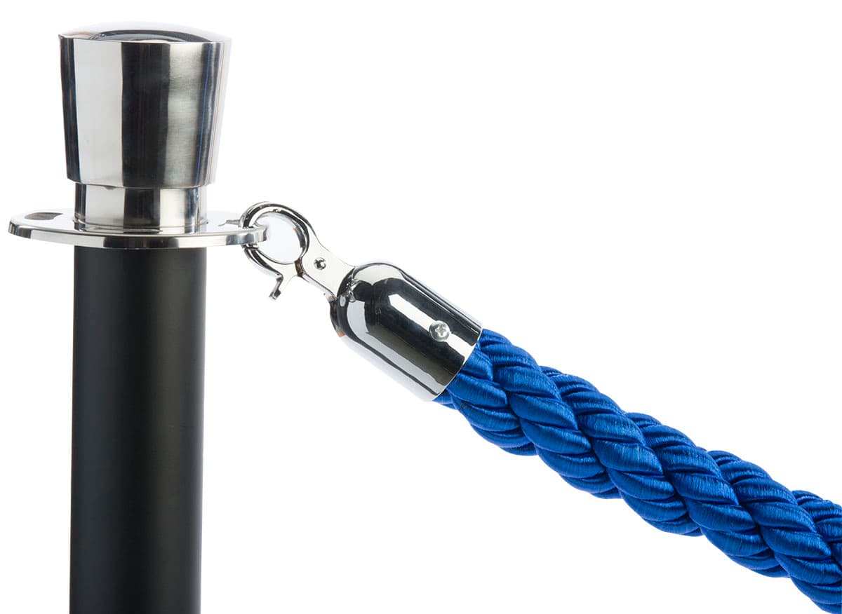 Vip Rope With Stand Blue VIP Rope | Stanchion Barriers with Twisted Cables | Displays2Go